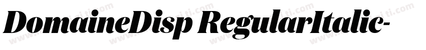 DomaineDisp RegularItalic字体转换